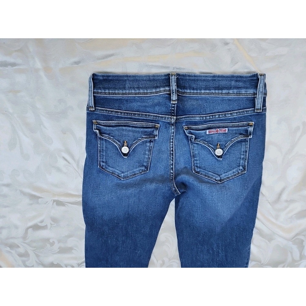 Hudson Collin Midrise Skinny Jeans Flap Pocket Raw Hem Capri Size 27 - Picture 10 of 11